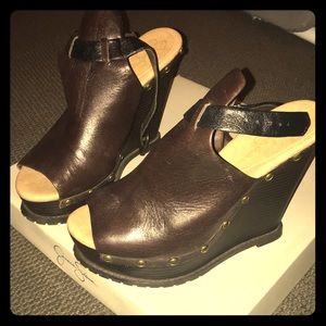 Chloe Leather Wedges by Jessica Simpson